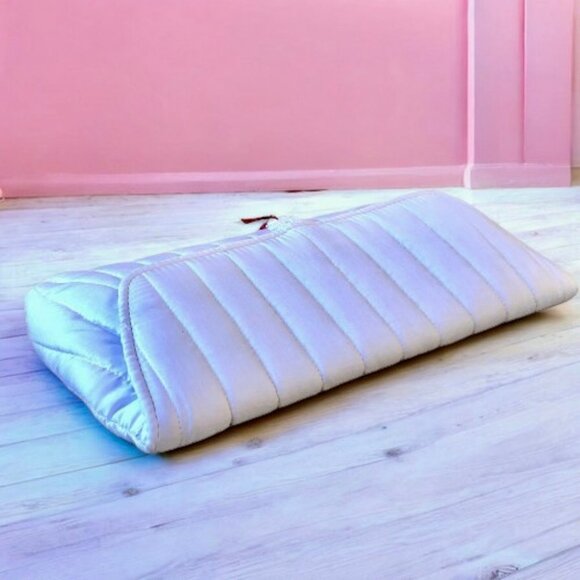 Victoria Needlework Vintage 70's White Quilted Clutch Bag New - Picture 5 of 14